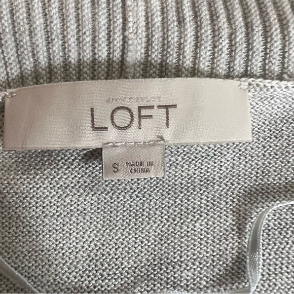 Ann Taylor Loft Lightweight Wool Blend Open Front Cardigan Sweater Gray Small - Picture 5 of 6